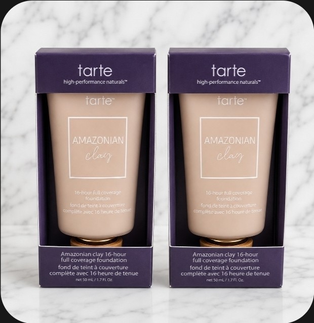 2x Tarte 22G LIGHT GOLDEN Amazonian Clay 16HR Hour Full Cover Foundation 1.7 oz 2x Tarte 22G LIGHT GOLDEN Amazonian Clay 16HR Hour Full Cover Foundation 1.7 oz