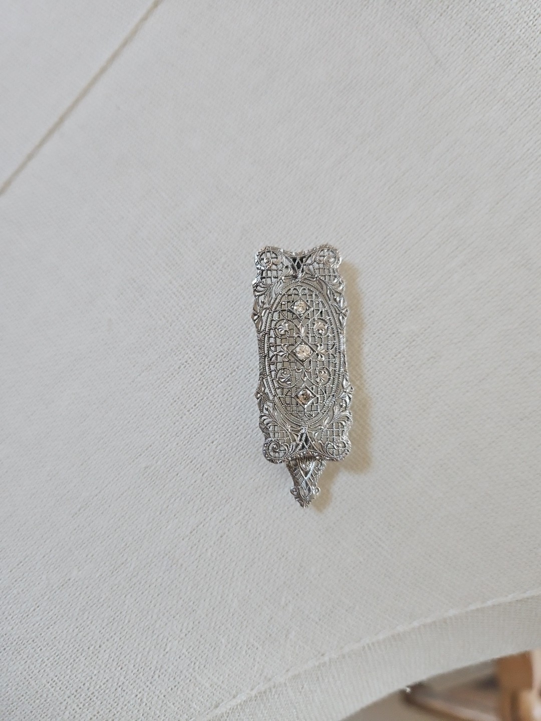 Vintage Platinum European Cut Diamonds , 4.09g,convertible Vintage Platinum European Cut Diamonds , 4.09g,convertible