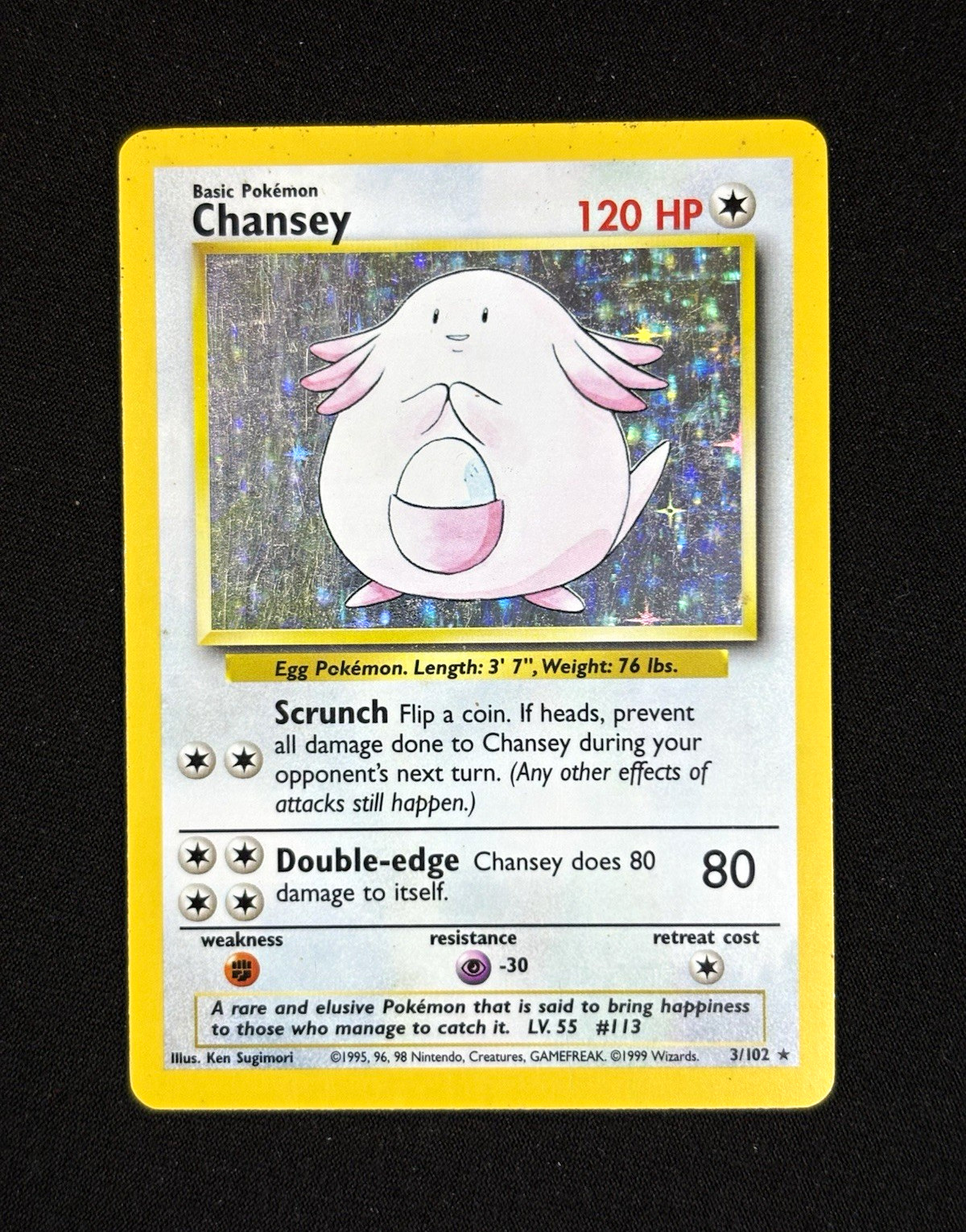 Pokémon TCG Chansey Base Set Unlimited Holo 003/102 HP