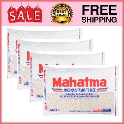 4 Bag Mahatma Enriched Extra Long Grain White Rice, 20 lb Bag