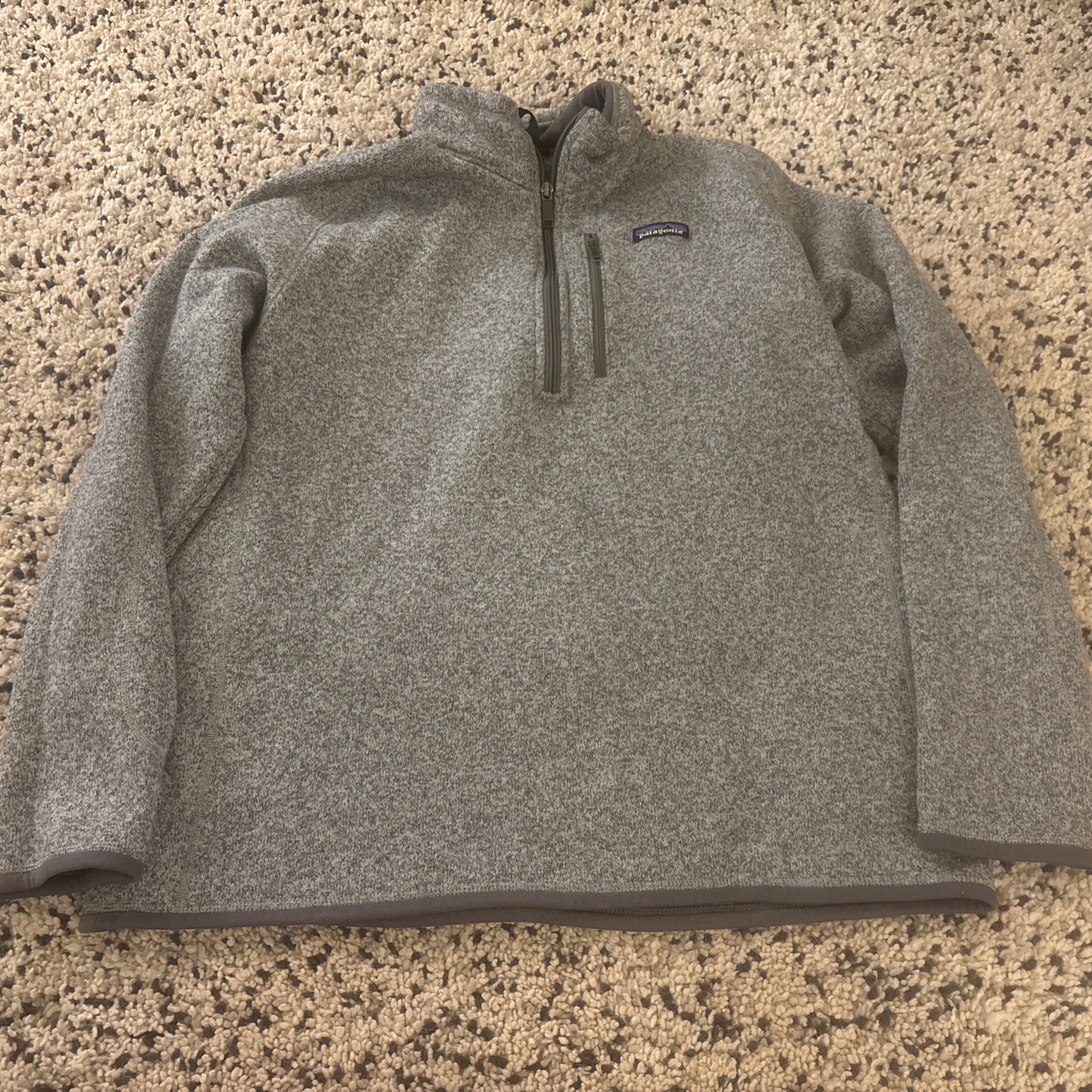 Patagonia Better Sweater Quarter Zip Men L Gray Fleece Pullover 1/4 Jacket