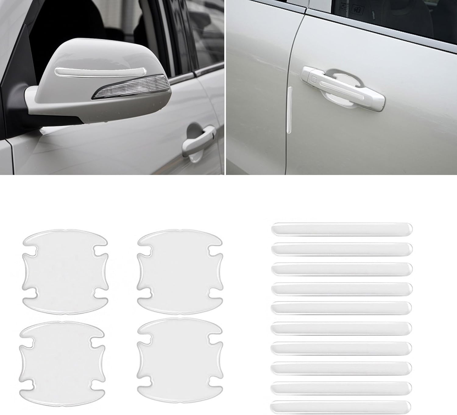 14 PCS Transparent Car Door Handle Scratch Protector Universal 14 PCS Transparent Car Door Handle Scratch Protector Universal