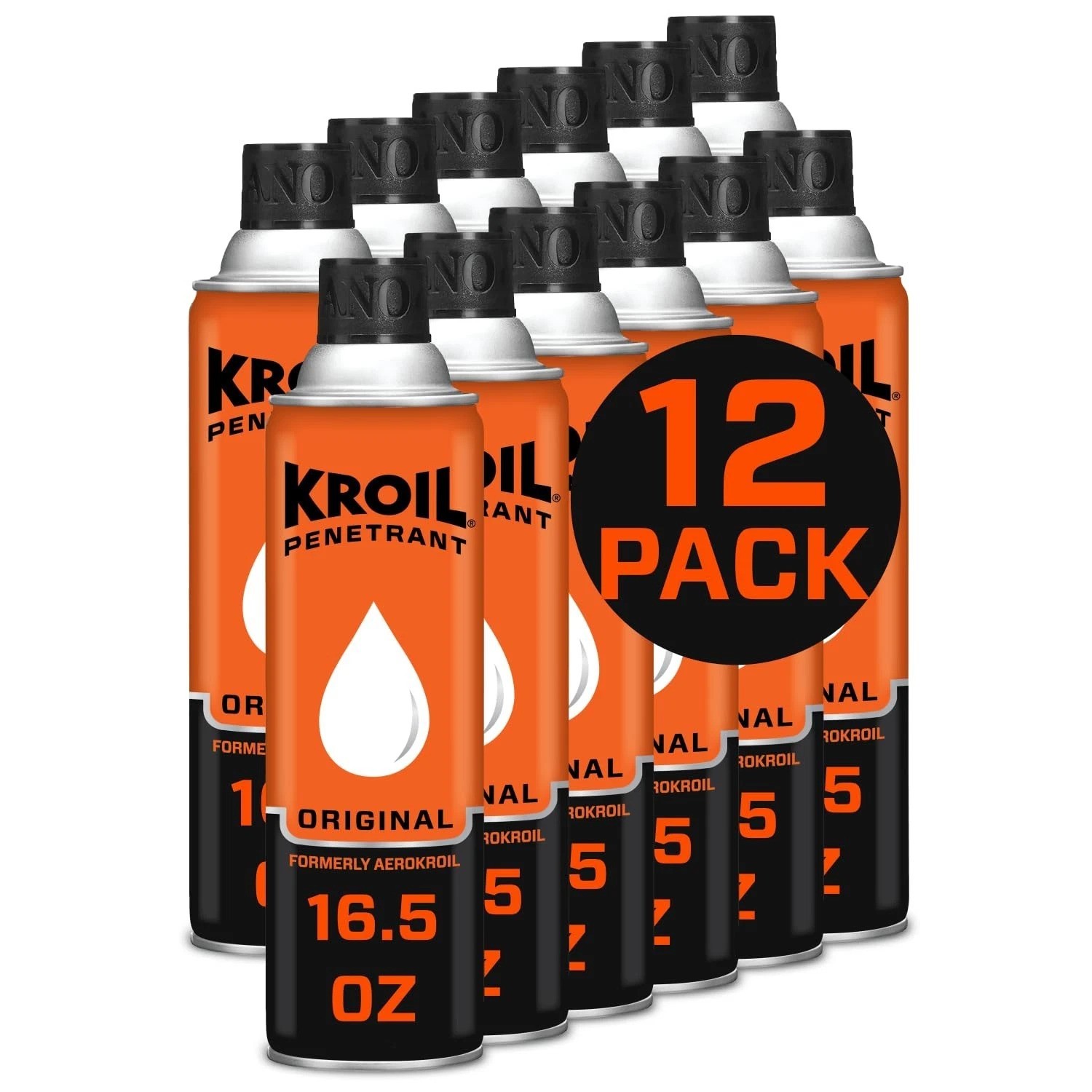 Case Of 12 - Kroil Original Penetrant - Aerosol - 16.5oz Can - Aerokroil Formula