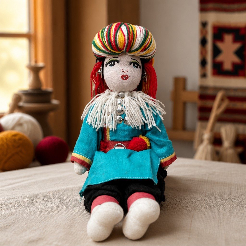 Vintage Thai Hill Tribe Cloth Doll - 13 In Vintage Thai Hill Tribe Cloth Doll - 13 In