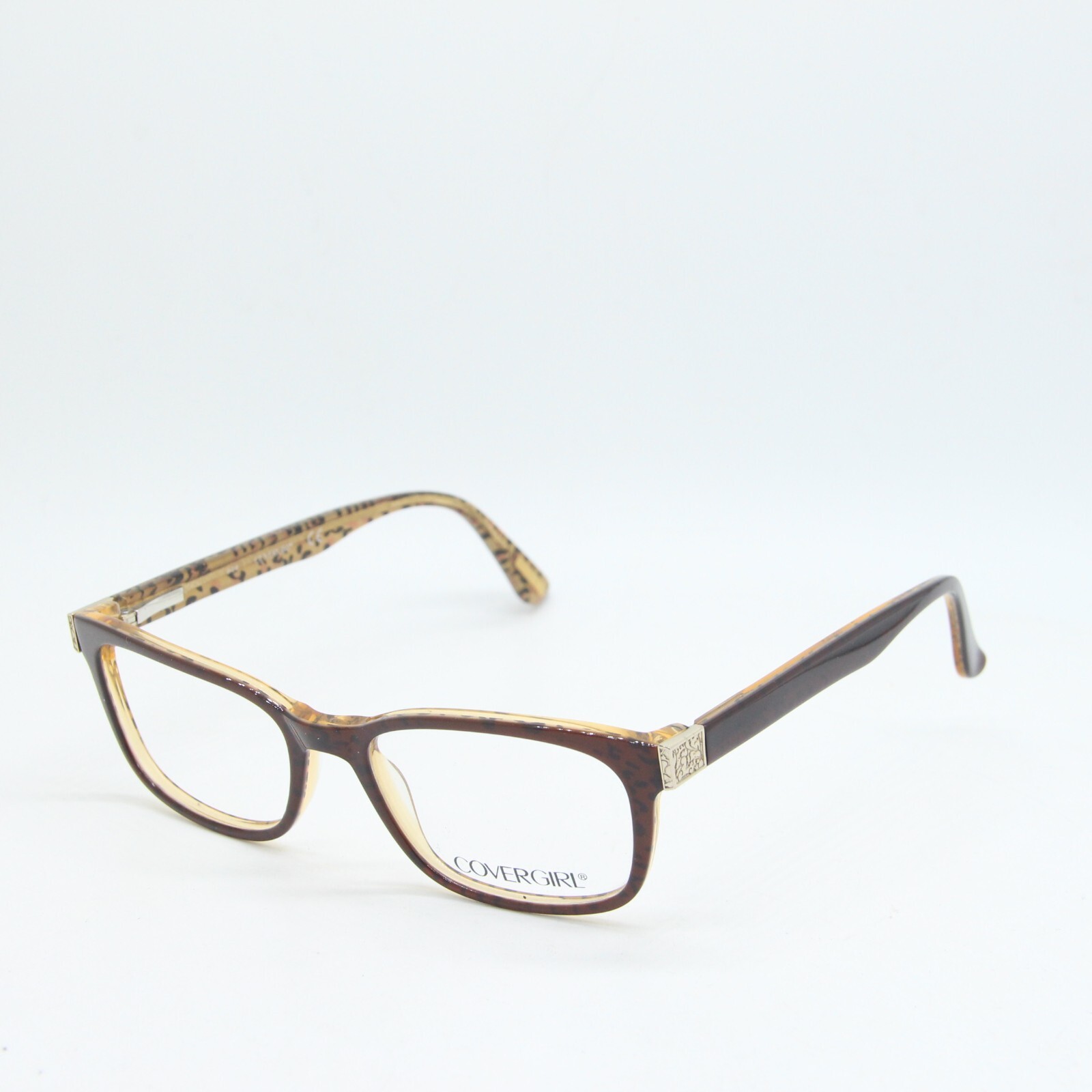 NEW COVERGIRL CG529-1 COL. 050 BROWN AUTHENTIC EYEGLASSES 52-17