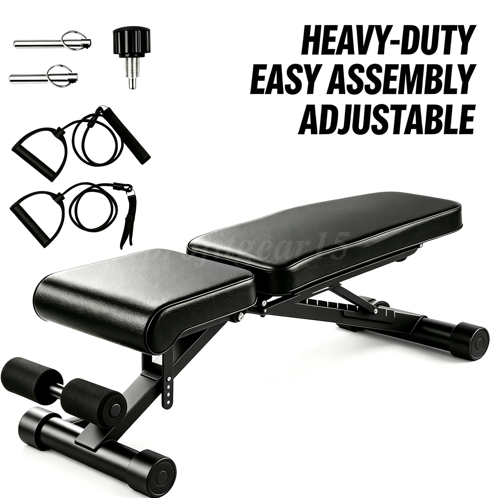 Adjustable Utility Bench Weight Bench 880 LBS Home Gym Fitness Workout Exercise