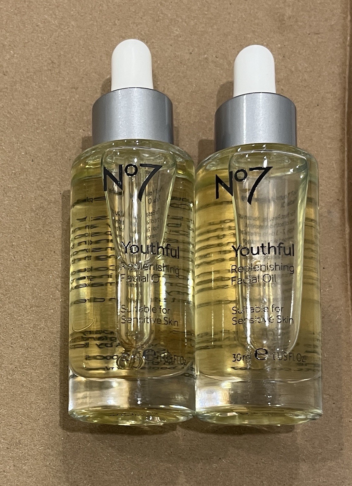 Pack of 2- No7 Youthful Replenishing Facial Oil Suitable For Sensitive Skin 30ml