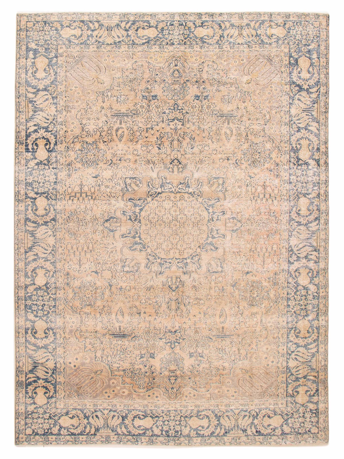 Vintage Traditional Hand-Knotted Area Rug 8\'4\