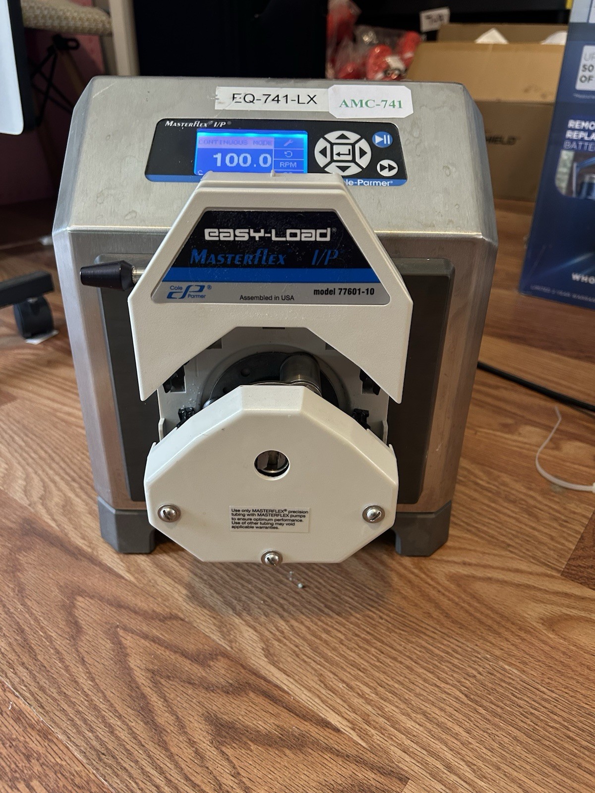 COLE-PARMER MASTERFLEX I/P 77420-18 650 RPM PERISTALTIC PUMP & 77601-10 HEAD