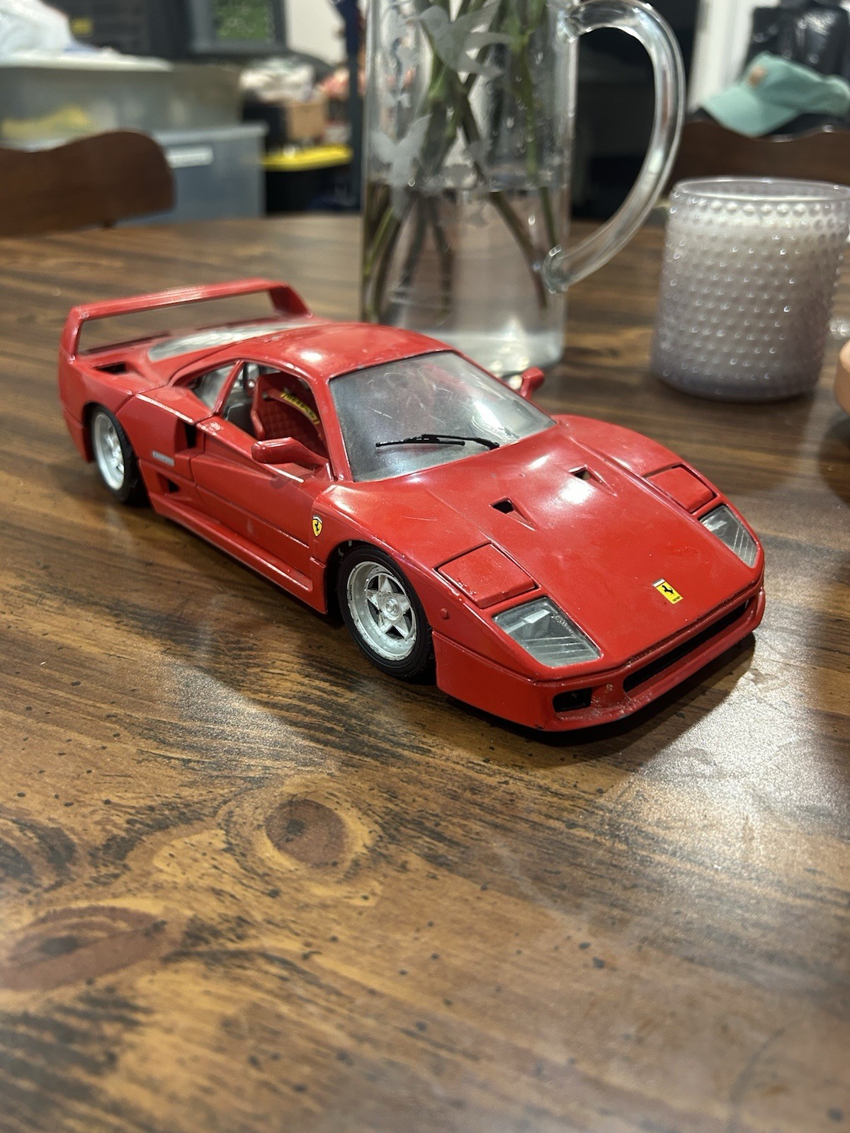 Vintage Pocher Rivarossi Ferrari F40 1/8 Scale Diecast Made in Italy - SALVAGE Vintage Pocher Rivarossi Ferrari F40 1/8 Scale Diecast Made in Italy - SALVAGE