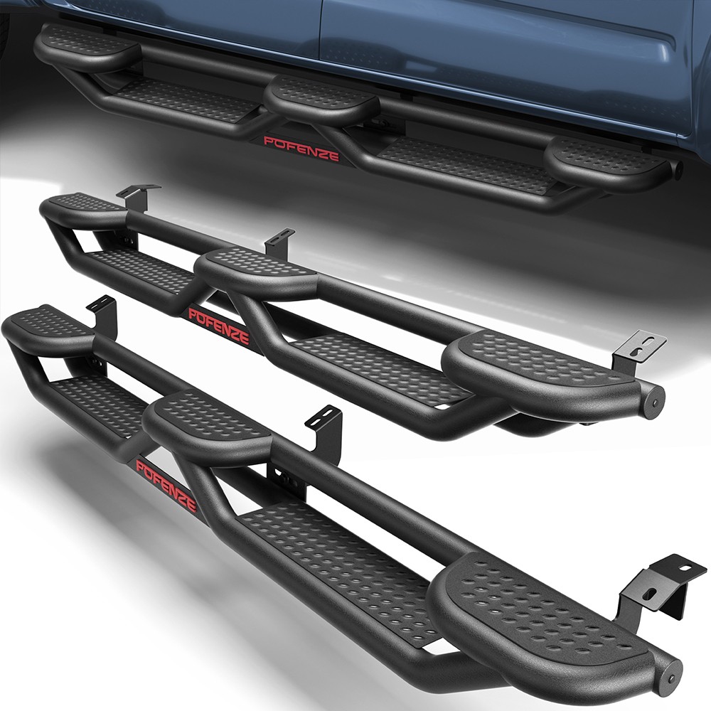 Steel Running Boards For 2005-2023 Toyota Tacoma Double/Crew Cab Side Step Plate