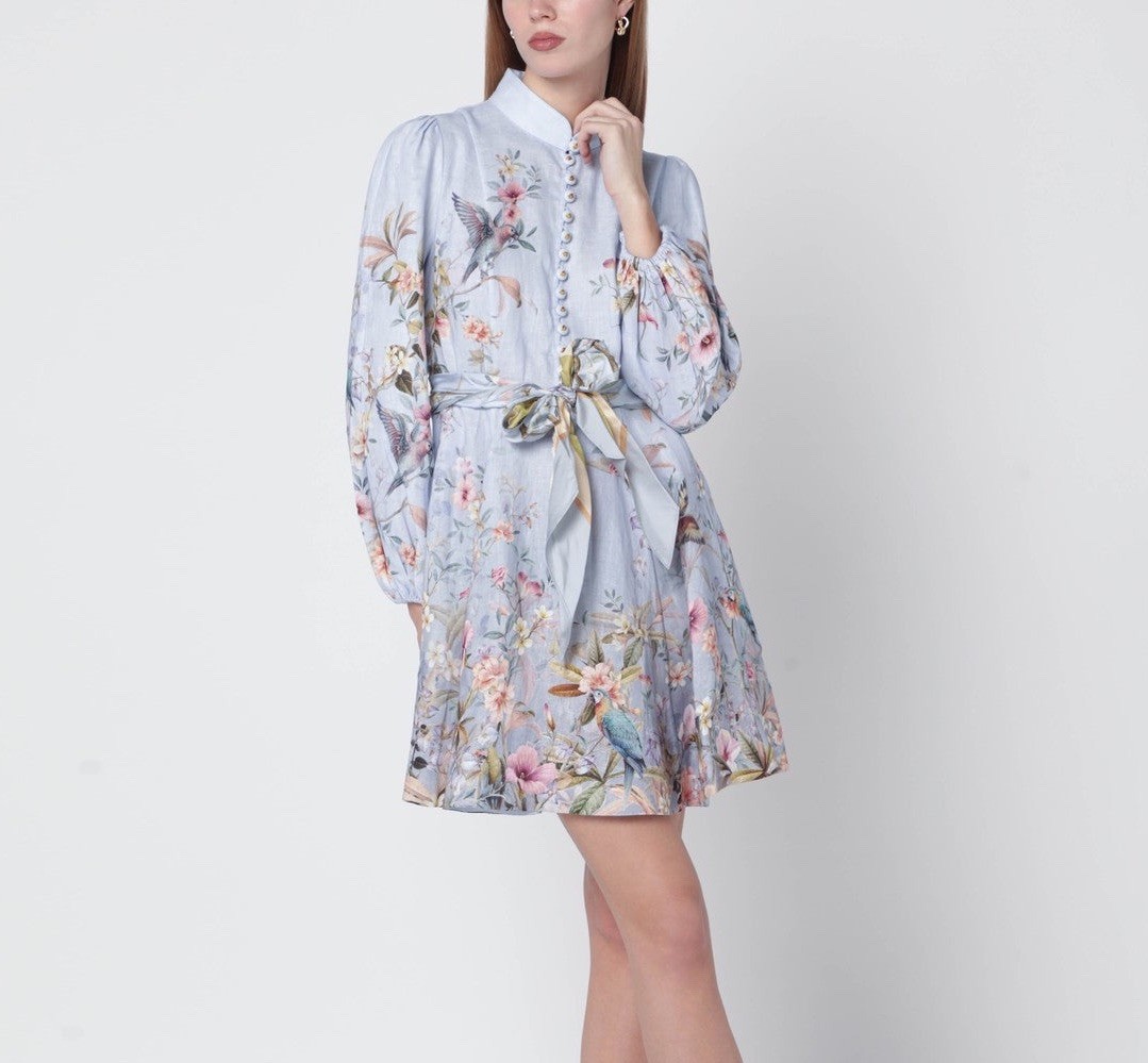 Zimmermann Minidress Rebellion Printed Linen NWT Size 2 US 8 $ 1100 Zimmermann Minidress Rebellion Printed Linen NWT Size 2 US 8 $ 1100