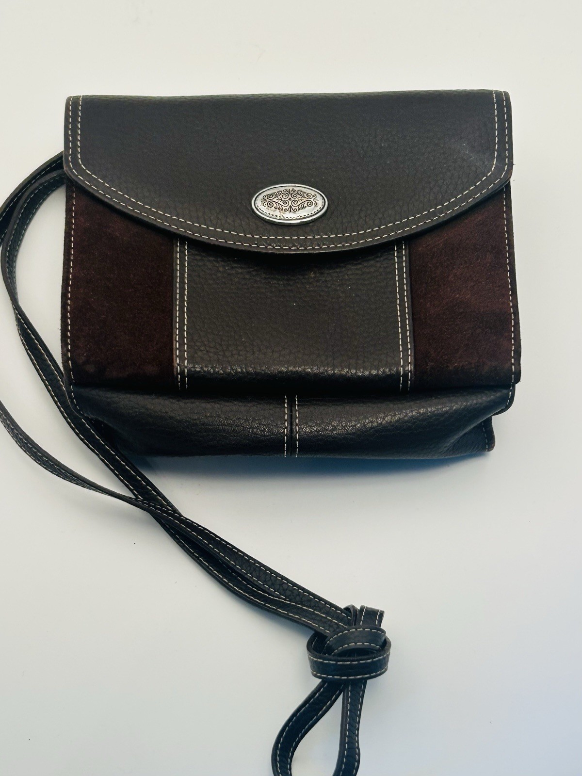 Brighton dark brown Leather, crossbody purse wallet Handbag