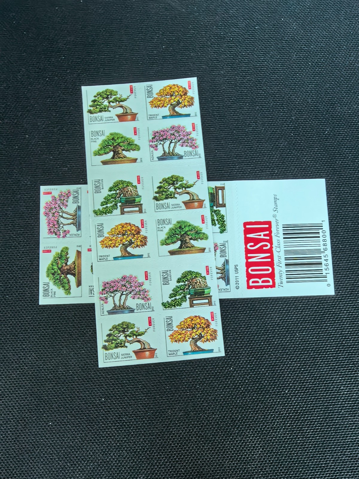  2012 US Bonsai Booklet Pane of 20, Forever Stamps - MNH - 100 pcs in total
