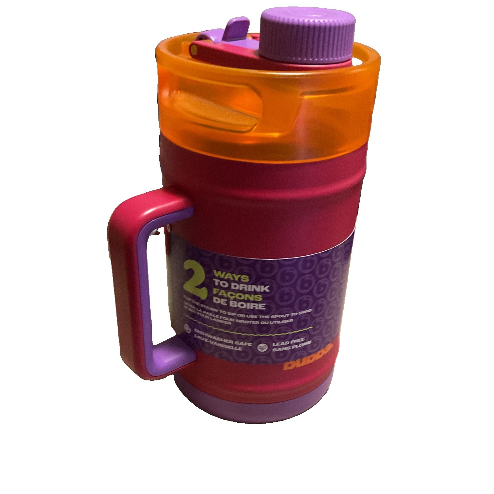 bubba 52oz Leakproof Water Bottle w/ Handle Twist Lid Purple/Pink/Orange