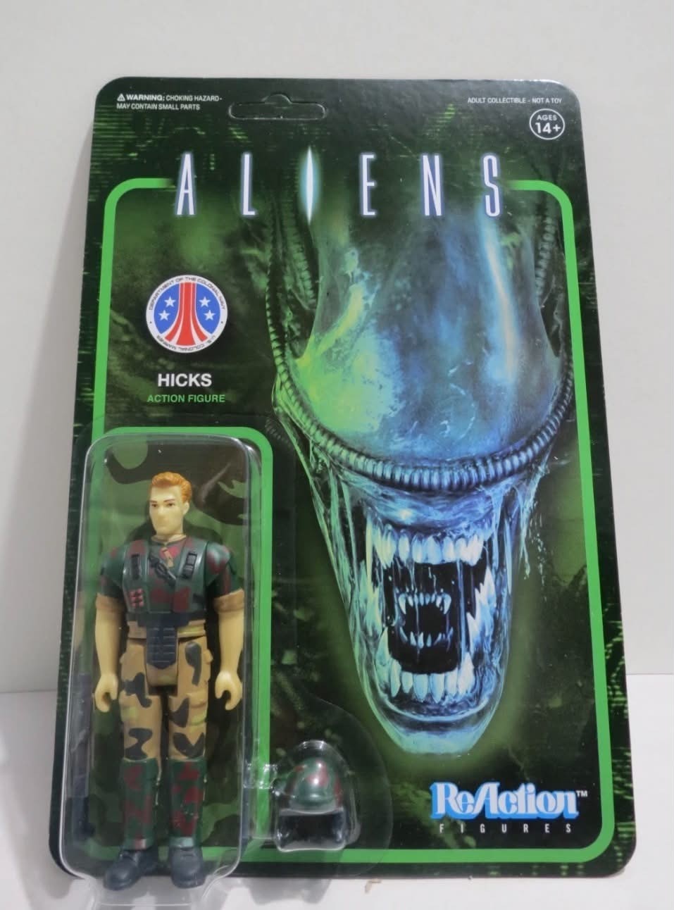 Super7 ReAction Figures Aliens Hicks Action Figure w/Helmet Boxed 14+