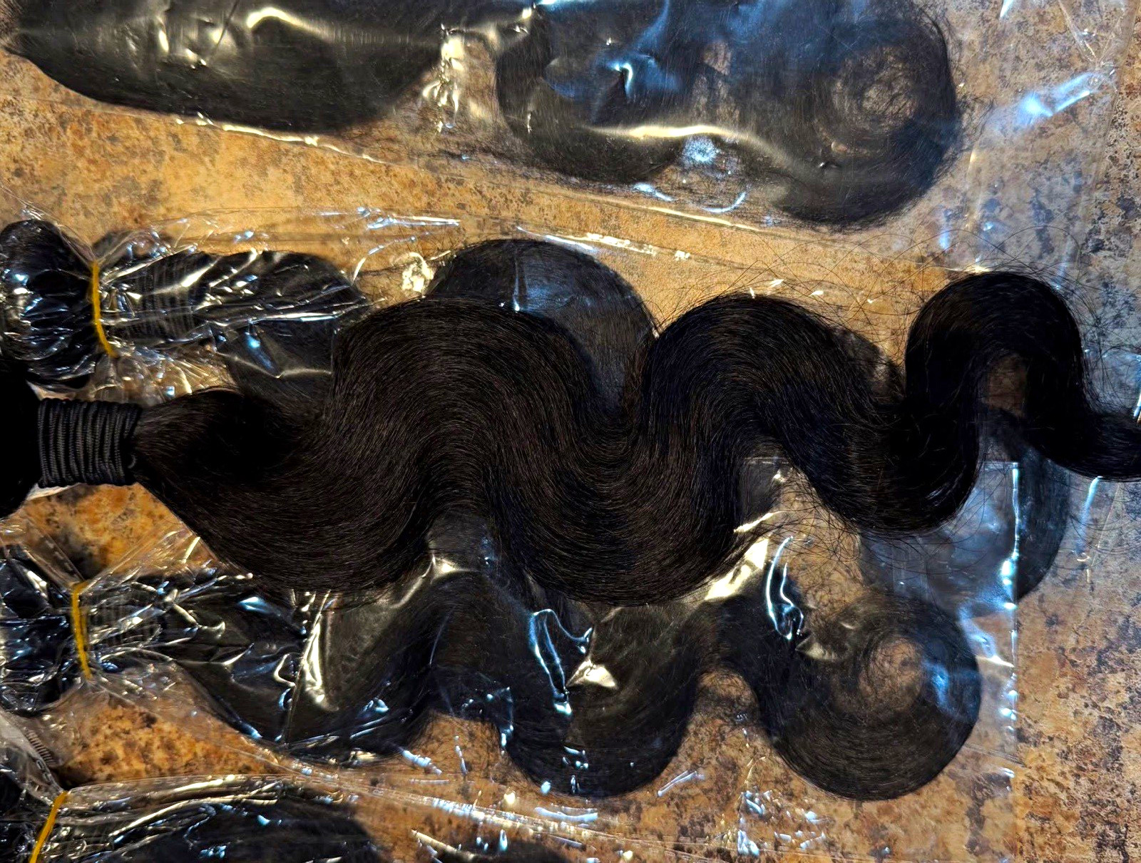 Human Hair Body Wave Bundles w/ 5x5 Lace Closure, Black Weft 18-22\ Human Hair Body Wave Bundles w/ 5x5 Lace Closure, Black Weft 18-22\