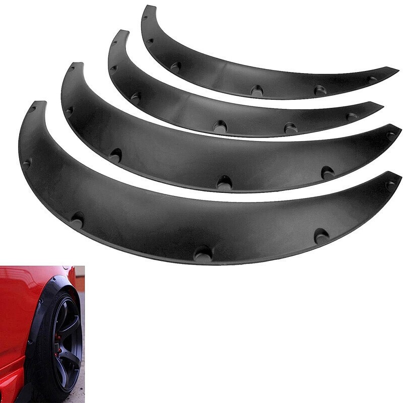 Universal 4Pcs Balck Fender Flares Polyurethane Wide Car Wheel Arches Body Kit Universal 4Pcs Balck Fender Flares Polyurethane Wide Car Wheel Arches Body Kit
