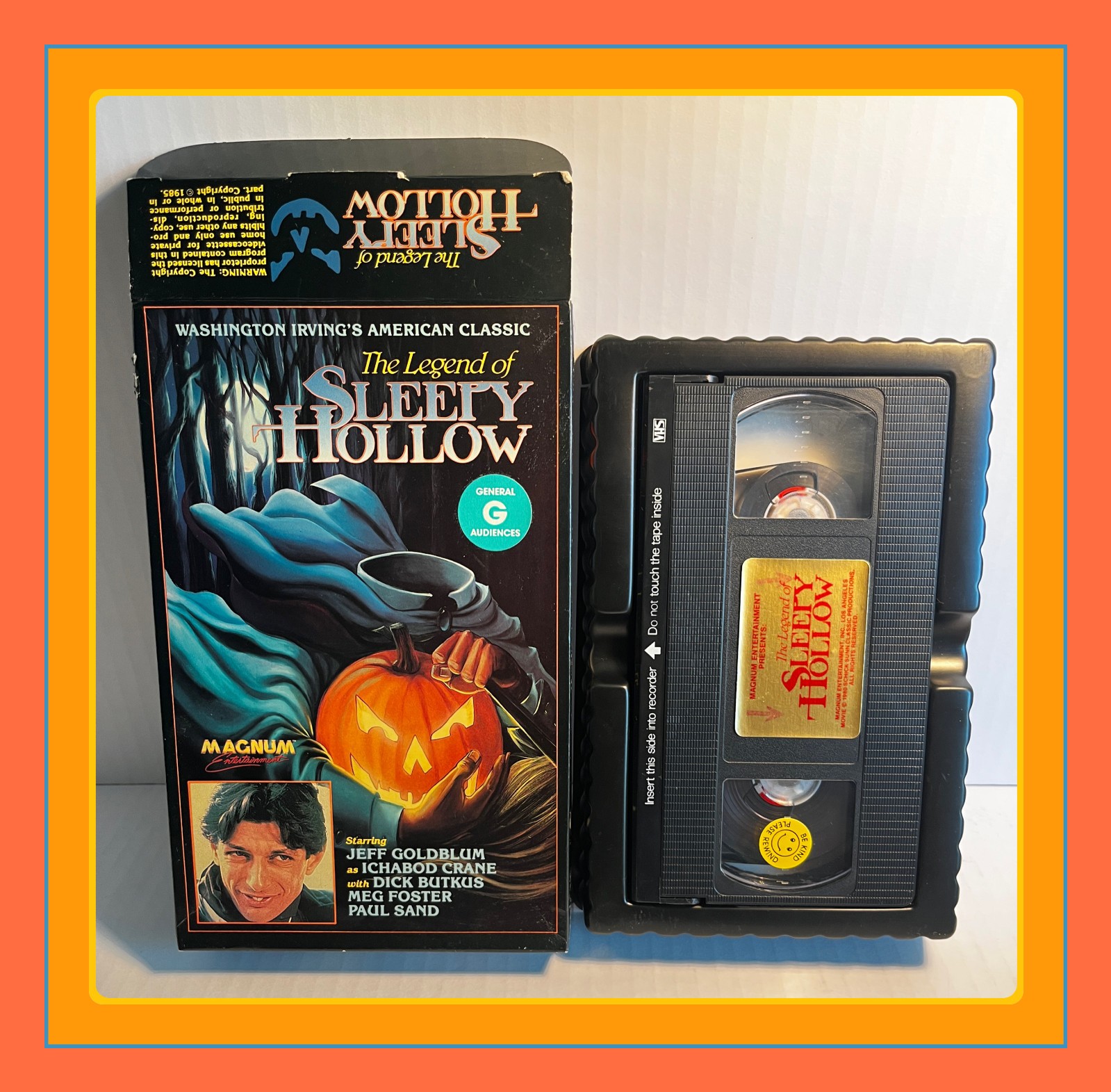 Rare 1985 Legend of Sleepy Hallow Big Box VHS Magnum Entertainment Jeff Goldblum