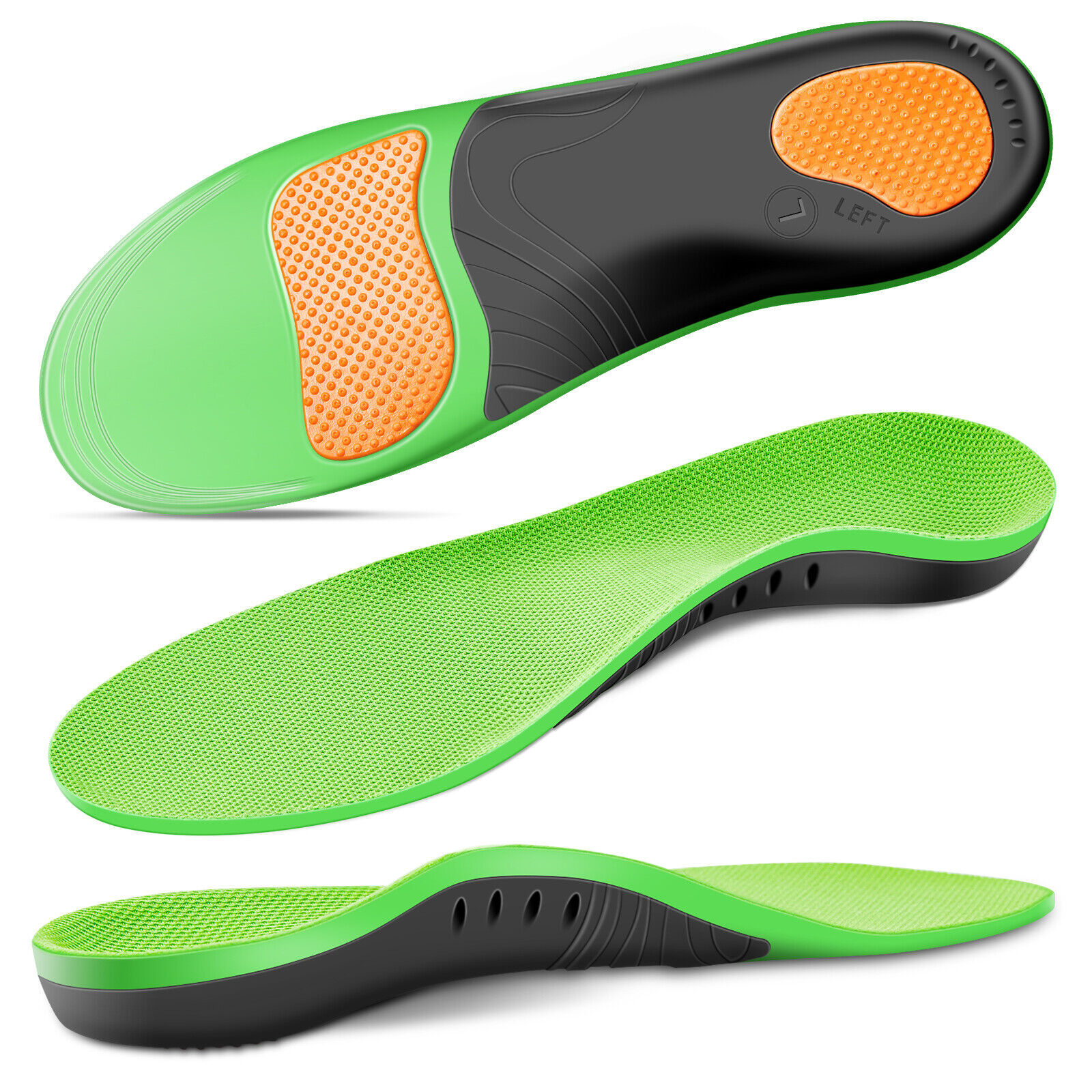 Orthotic Shoe Insoles Inserts Flat Feet High Arch Support for Plantar Fasciitis