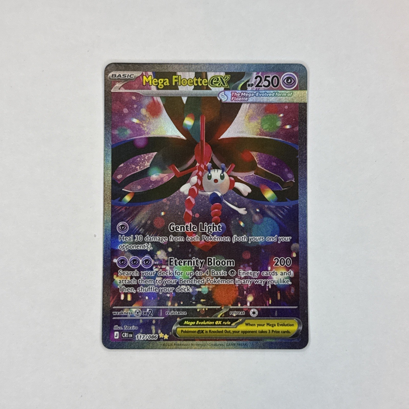 Mega Floette EX 117/086 SIR Chaos Rising Pokemon Trading Card MINT