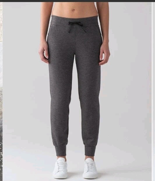 LULULEMON Women’s On Track Jogger Heathered Gray Size 8 Sweatpants 