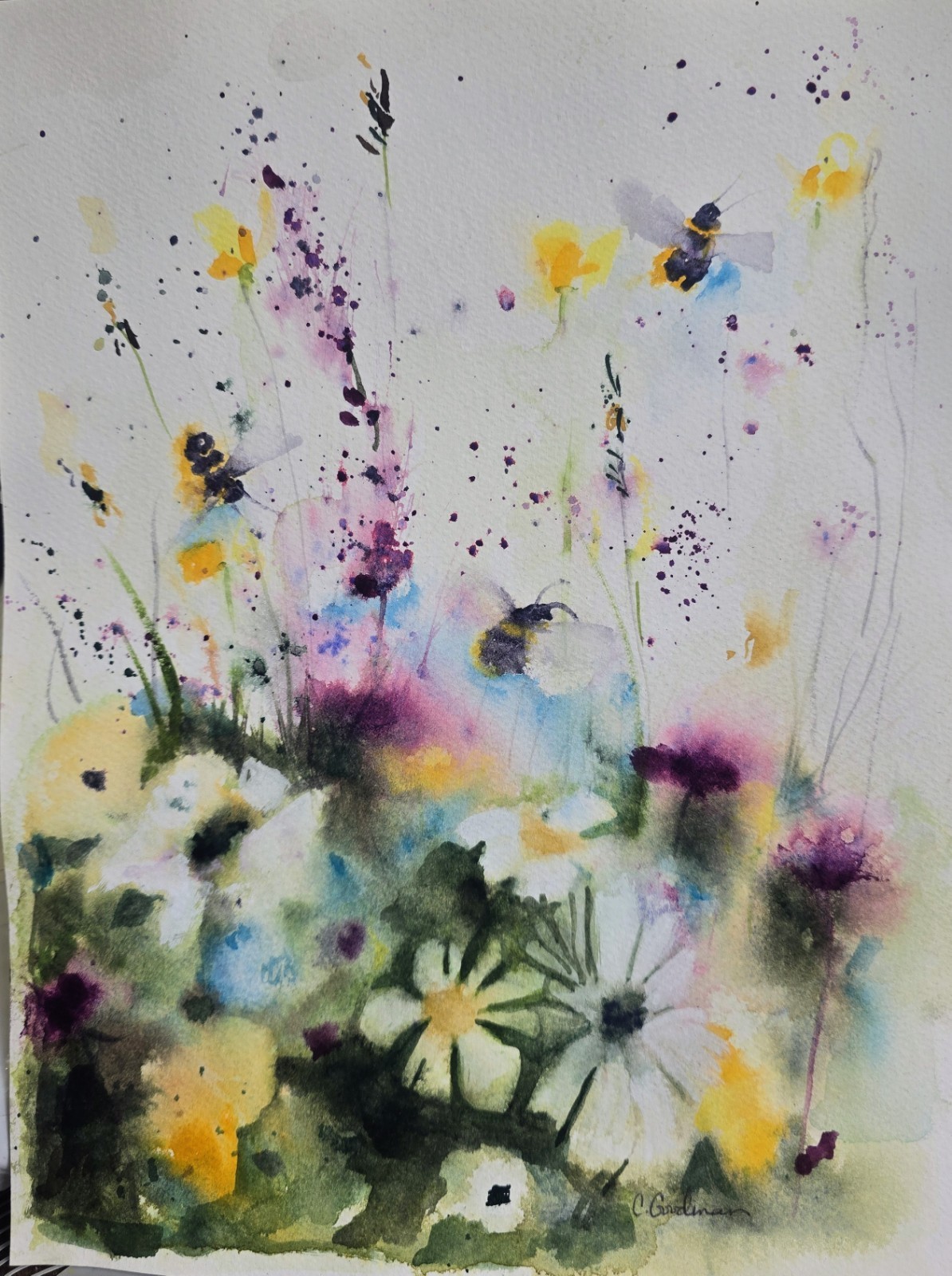Original Signed Watercolor. Wall art.12 x 9\