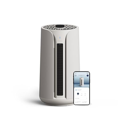 GRAY AND WHITE - BLUEAIR COMFORTPURE MOST POWERFUL 3-IN-1 AIR PURIFIER: COOLING,