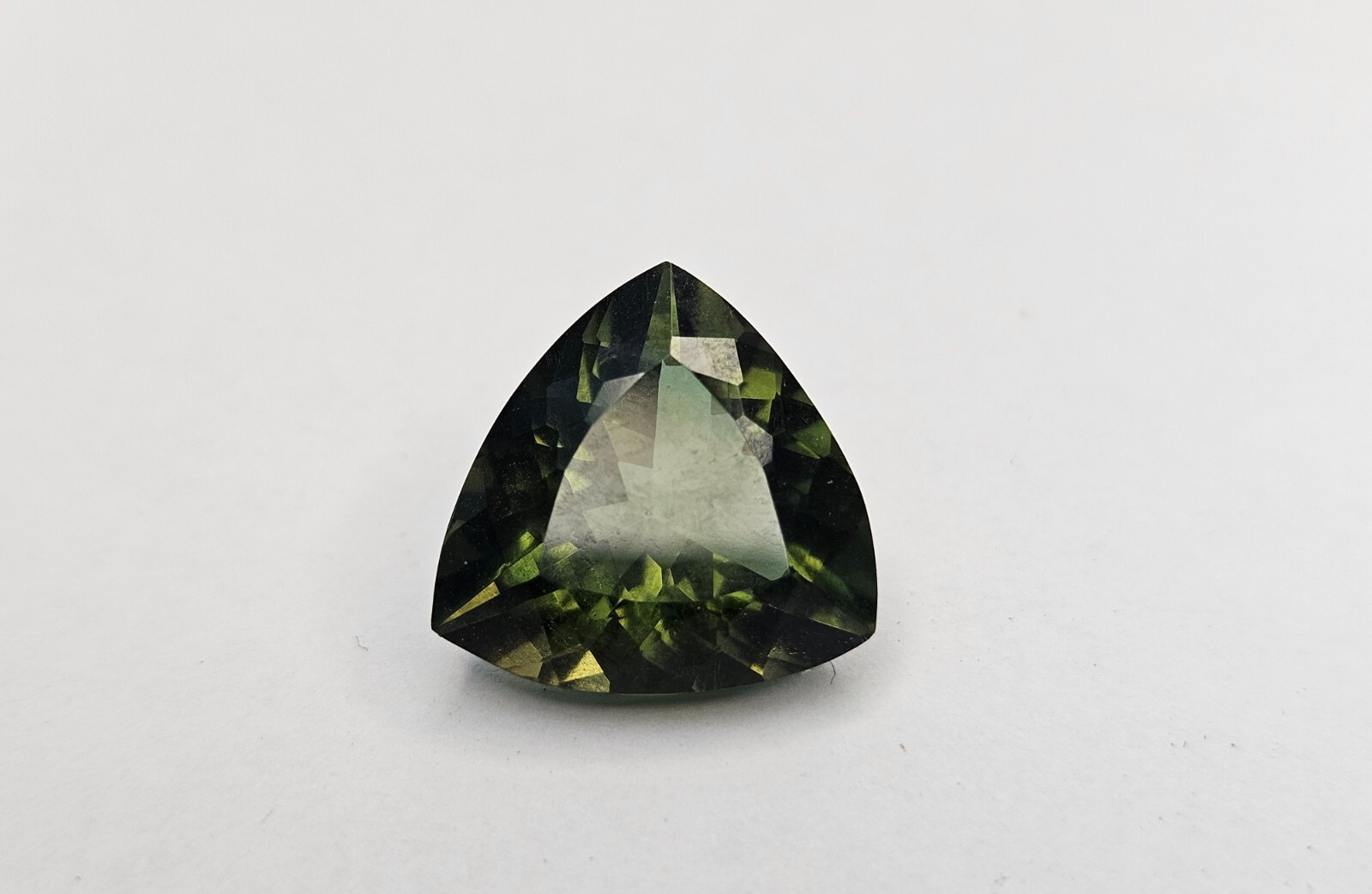 Natural Trillion Cut 9+ Ct Awesome Green Moldavite EGL Certified Loose Gemstone