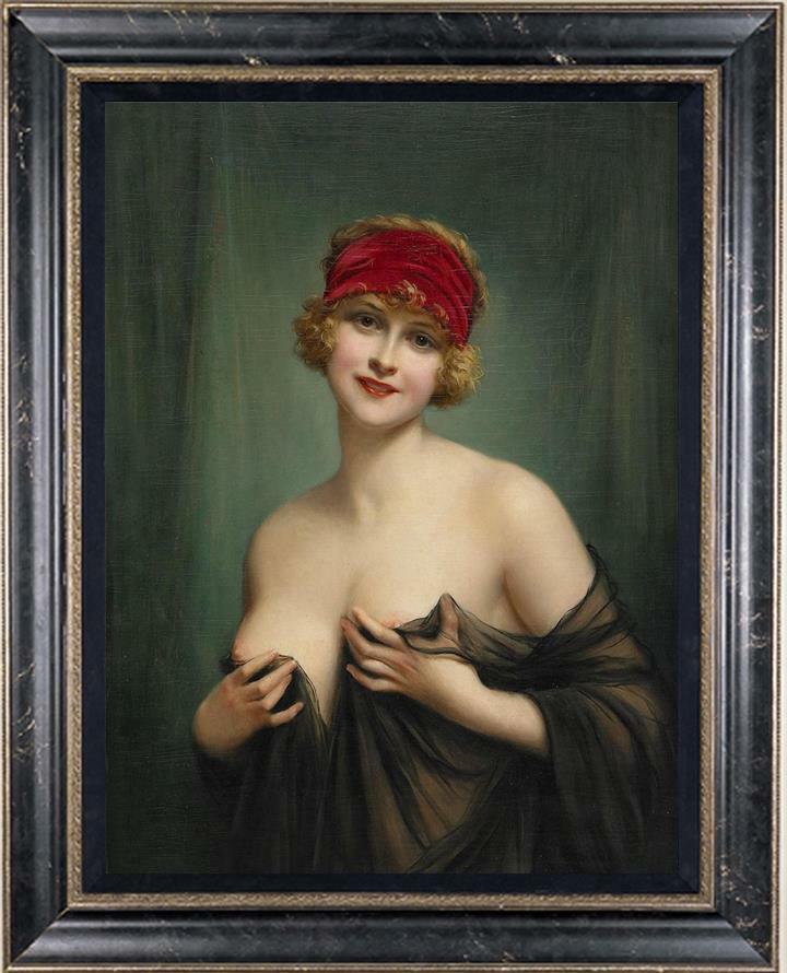 Handmade antique Oil Painting Portrait nude girl noblewoman on canvas 24
