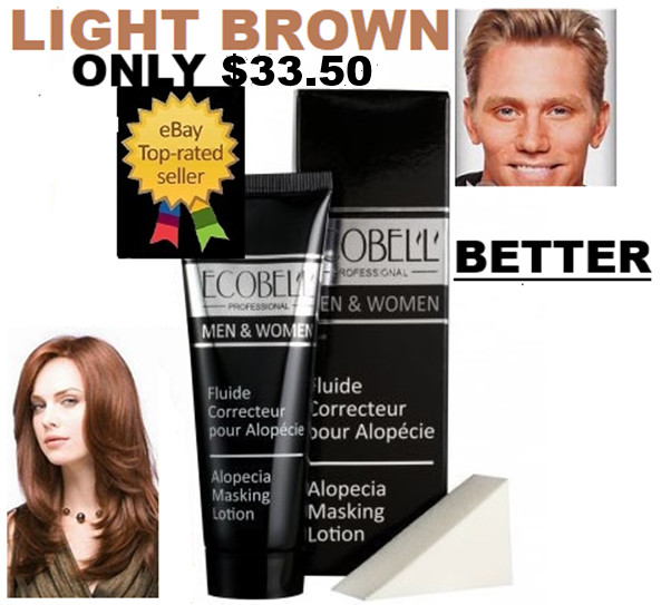 Ecobell Alopecia Masking Lotion. 50ML. Light Brown Couvre Substitute. Men&women