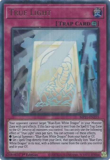 YUGIOH: 1X True Light MP21-EN255 Ultra Rare NM