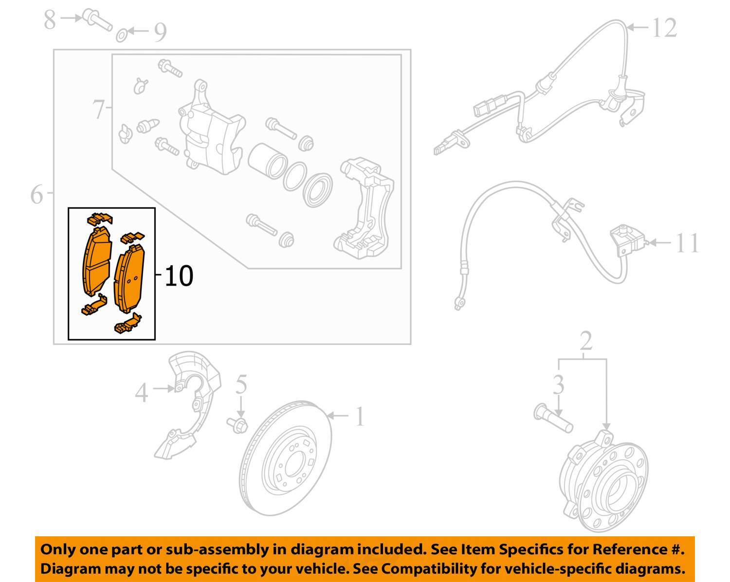 HYUNDAI OEM 20-25 Sonata Front Suspension Brake Components-Brake Pads 58101L1A02