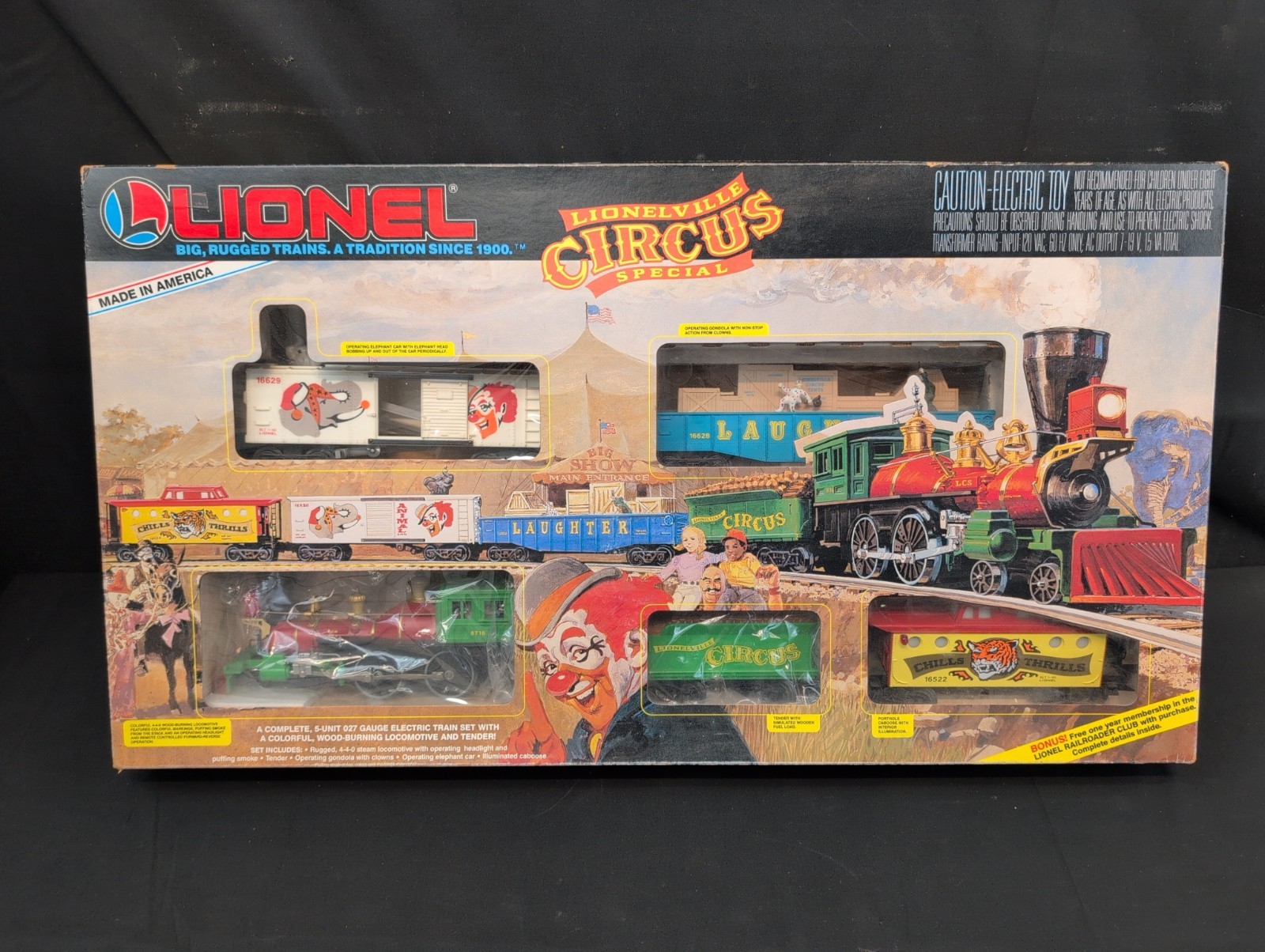 LIONELVILLE 11716 Lionelville 5pc CIRCUS SPECIAL TRAIN w/original Box