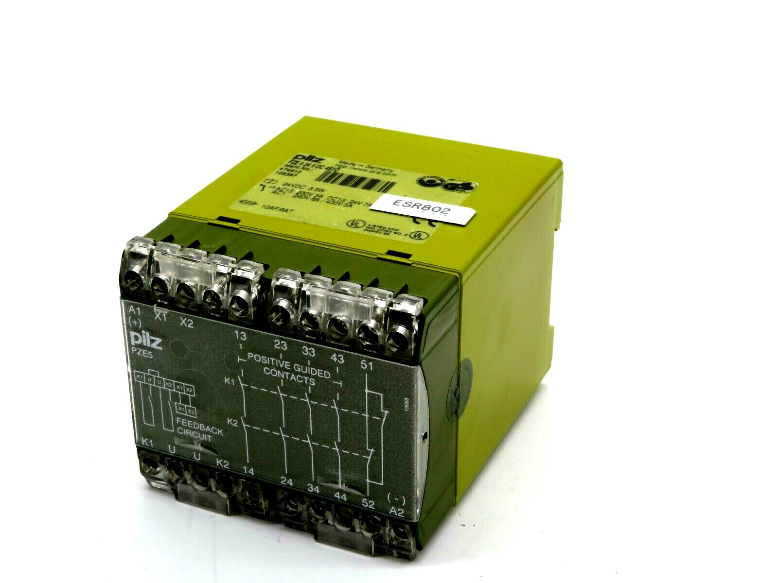 USED PILZ PZE/5-24VDC-4S-1O SAFETY RELAY PZE524VDC4S1O USED PILZ PZE/5-24VDC-4S-1O SAFETY RELAY PZE524VDC4S1O