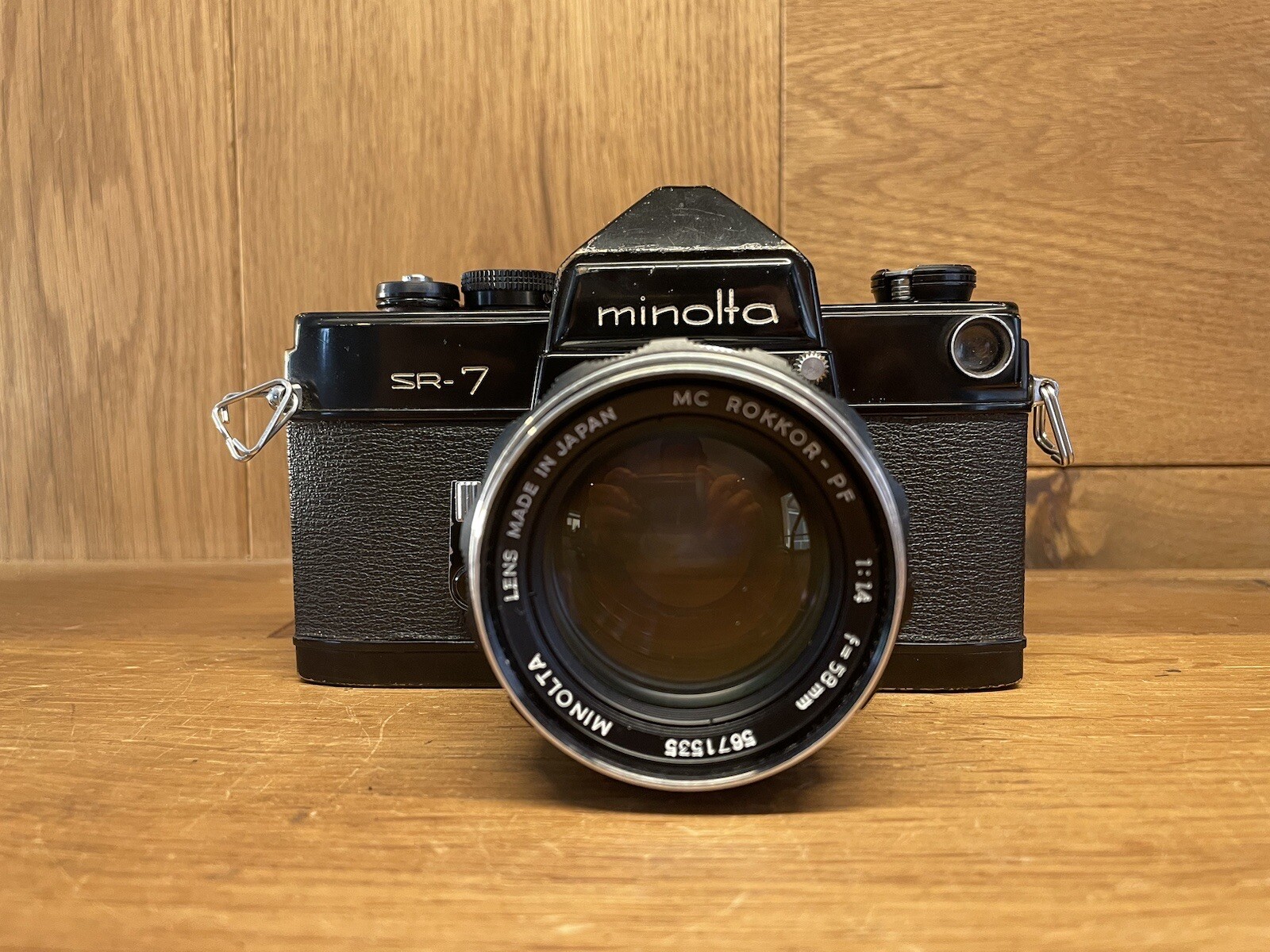 *Rare Black : Exc+5* Minolta SR-7 Film Camera Auto Rokkor PF 58mm F/1.4 Lens /JP