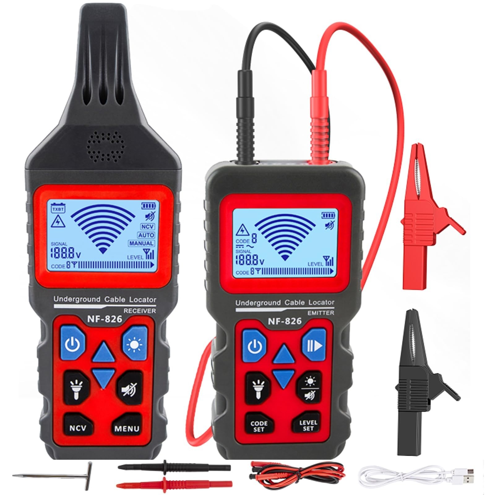 NOYAFA NF-826 Underground Cable Locator Wire Tracker Dog Fence Irrigation Tester