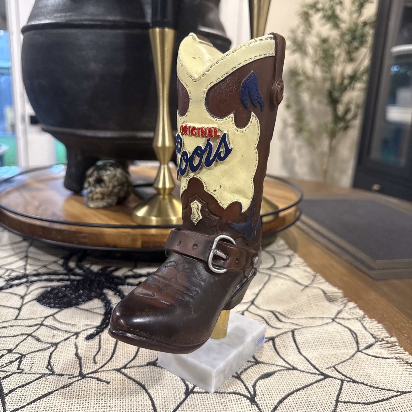 Original Coors Cowboy Boot 8” Tap Handle Very Nice Vintage Tap Handle Coors Beer