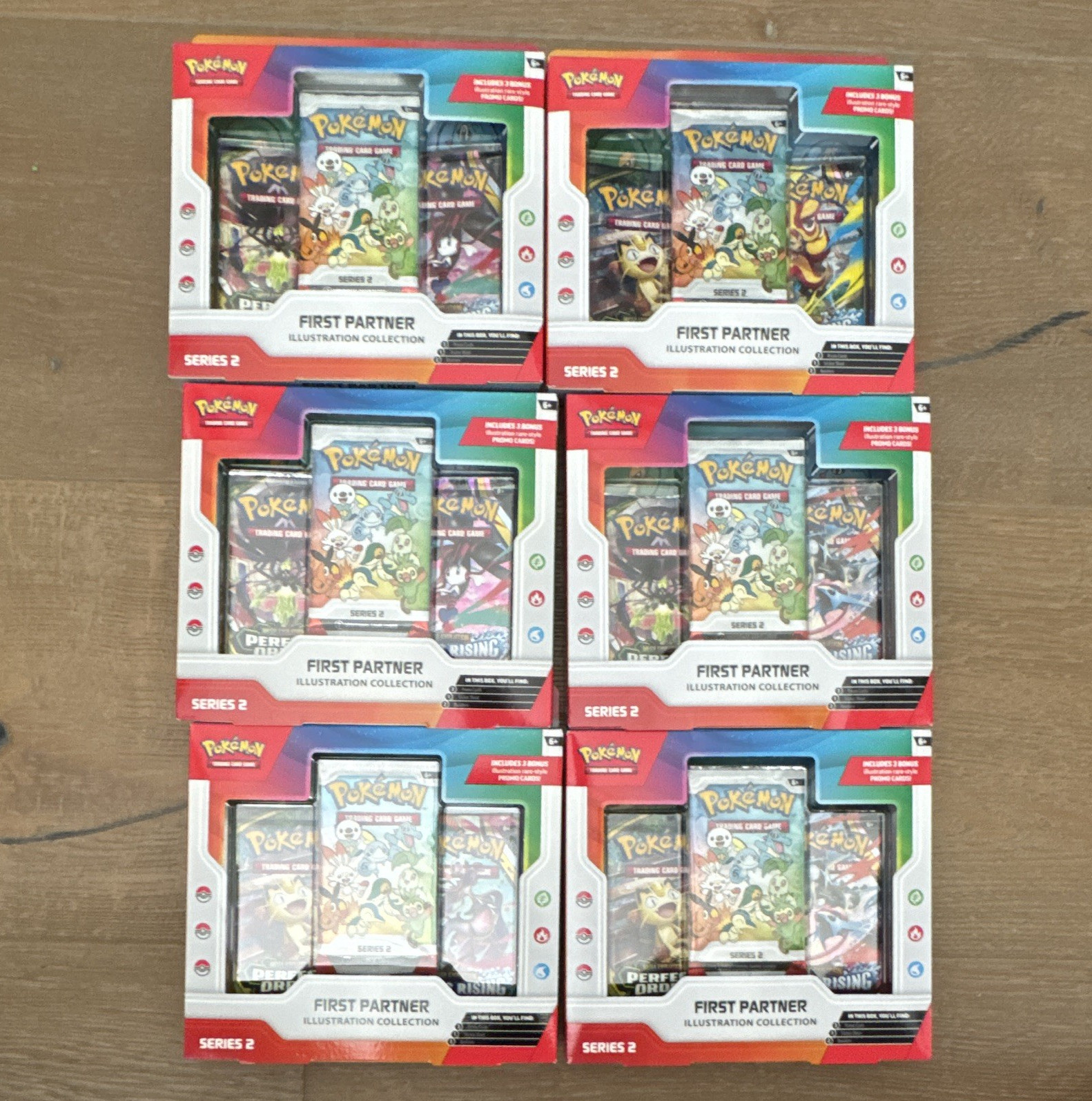 Pokémon TCG First Partner Illustration Collection Series 2 - Lot of 6 Open Case Pokémon TCG First Partner Illustration Collection Series 2 - Lot of 6 Open Case