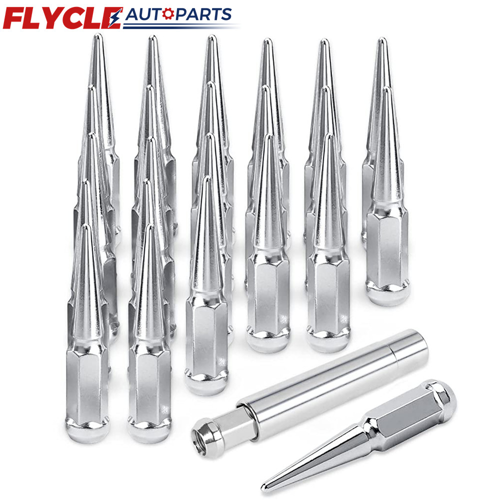 24PCS Spike Lug Nuts 14x1.5 For Chevy Silverado Tahoe 4.4\