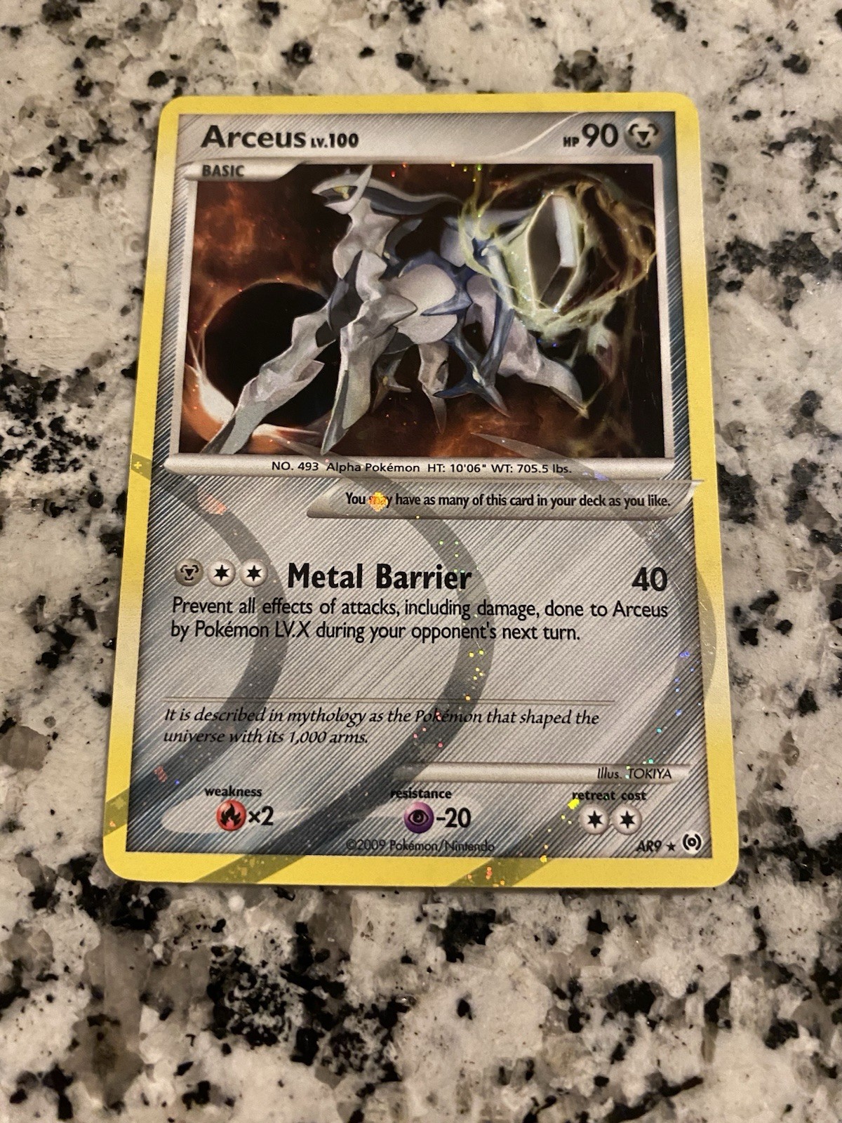 The Pokemon Company Pokemon TCG Arceus AR9 Arceus Holo Rare 2009 90 HP The Pokemon Company Pokemon TCG Arceus AR9 Arceus Holo Rare 2009 90 HP