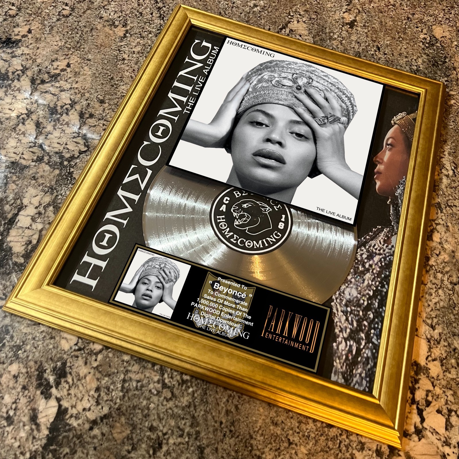 BEYONCE ( HOMECOMING ) Platinum Music Award Vinyl LP Record CD