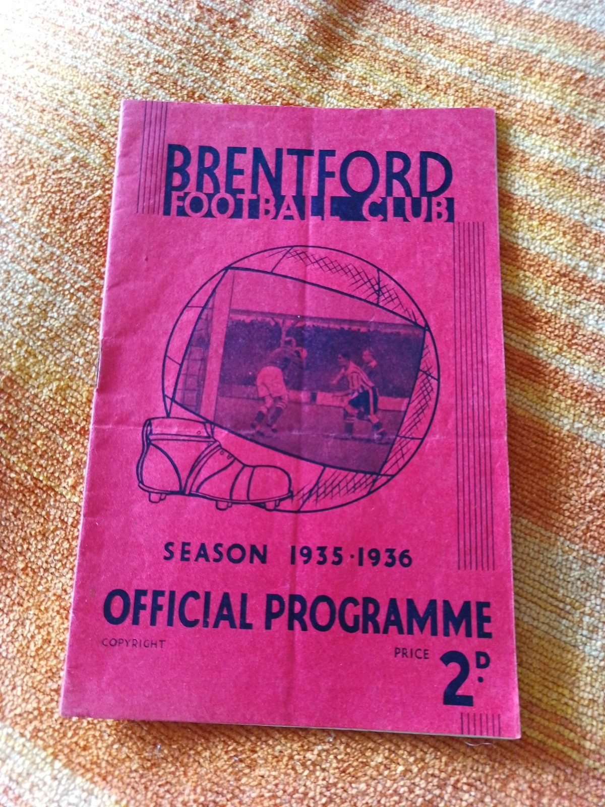 BRENTFORD v Aston Villa 21/9/1935 1935/1936 - PRE-WAR football programme (1) BRENTFORD v Aston Villa 21/9/1935 1935/1936 - PRE-WAR football programme (1)