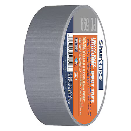 Shurtape 105450 Duct Tape, Silver, 60-1/8 Yd L, 1-7/8 In W, Pk24