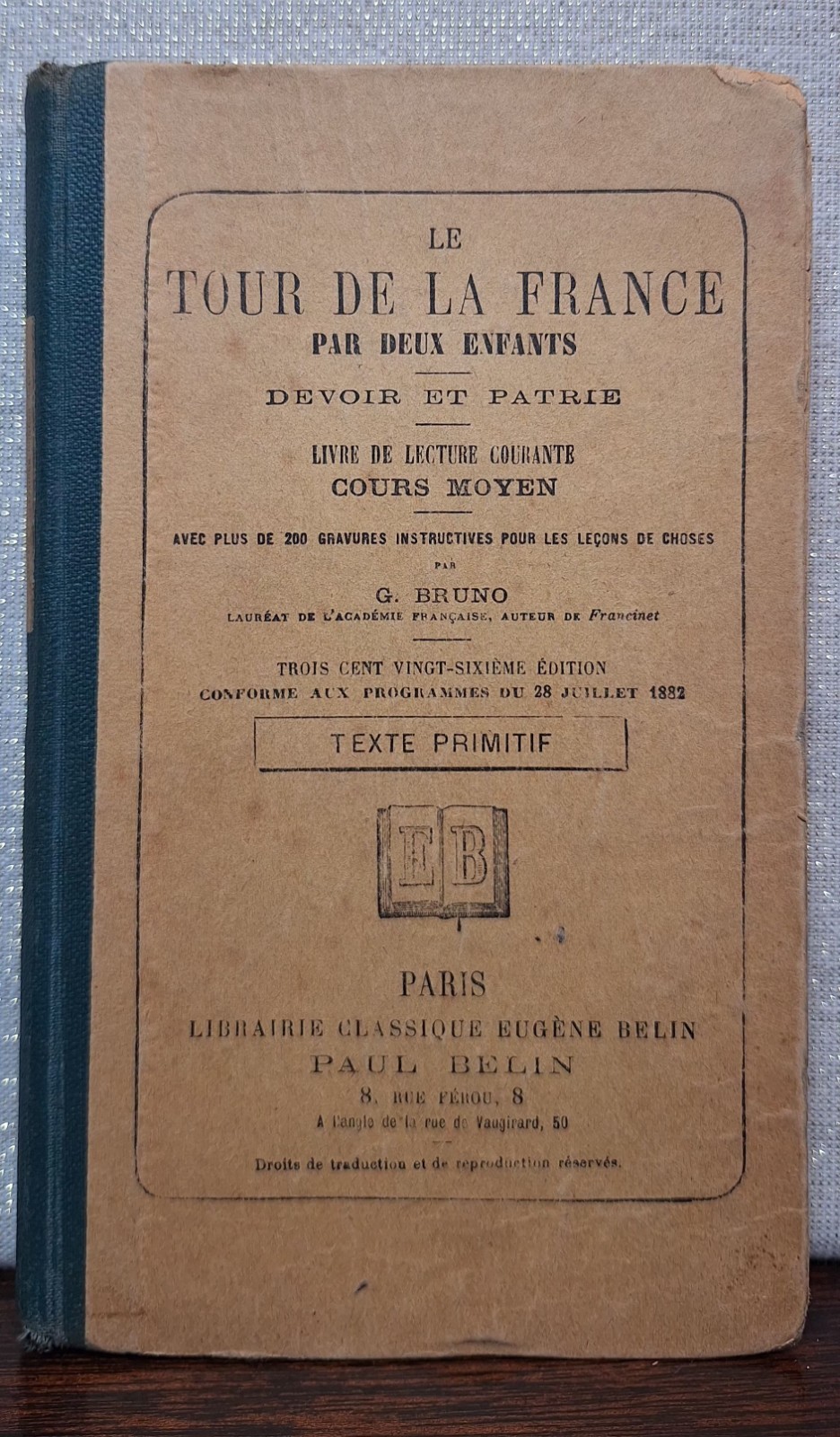 1904 LE TOUR DE LA FRANCE PAR DEUX ENFANTS ANTIQUE FRENCH TEXTBOOK