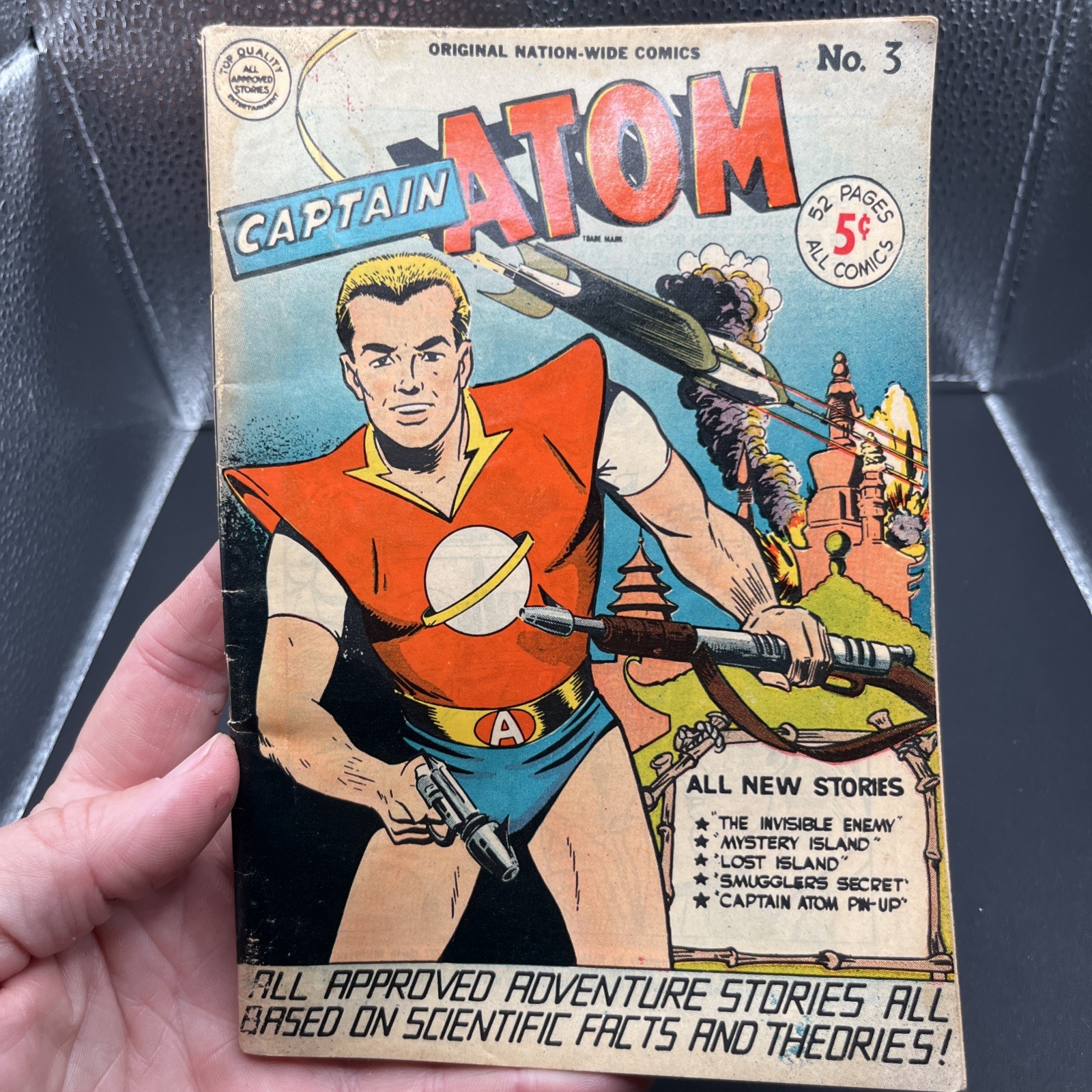 Vintage Captain Atom Issue #3 Comic Book   1951 (The Invisible Enemy)