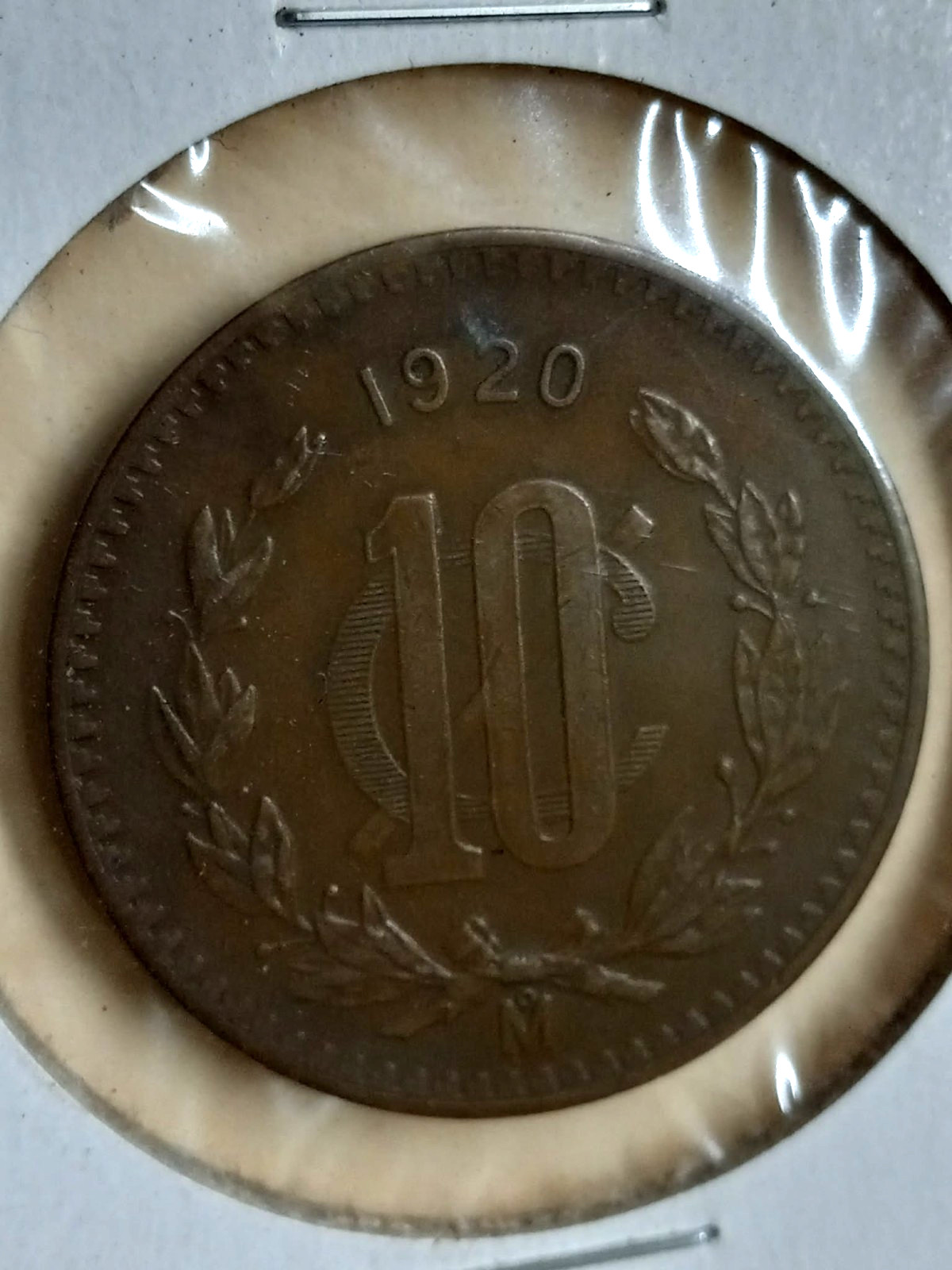 Rare Historic Antique 1920 M 10 Cent Mexicanos Coin Rare Historic Antique 1920 M 10 Cent Mexicanos Coin