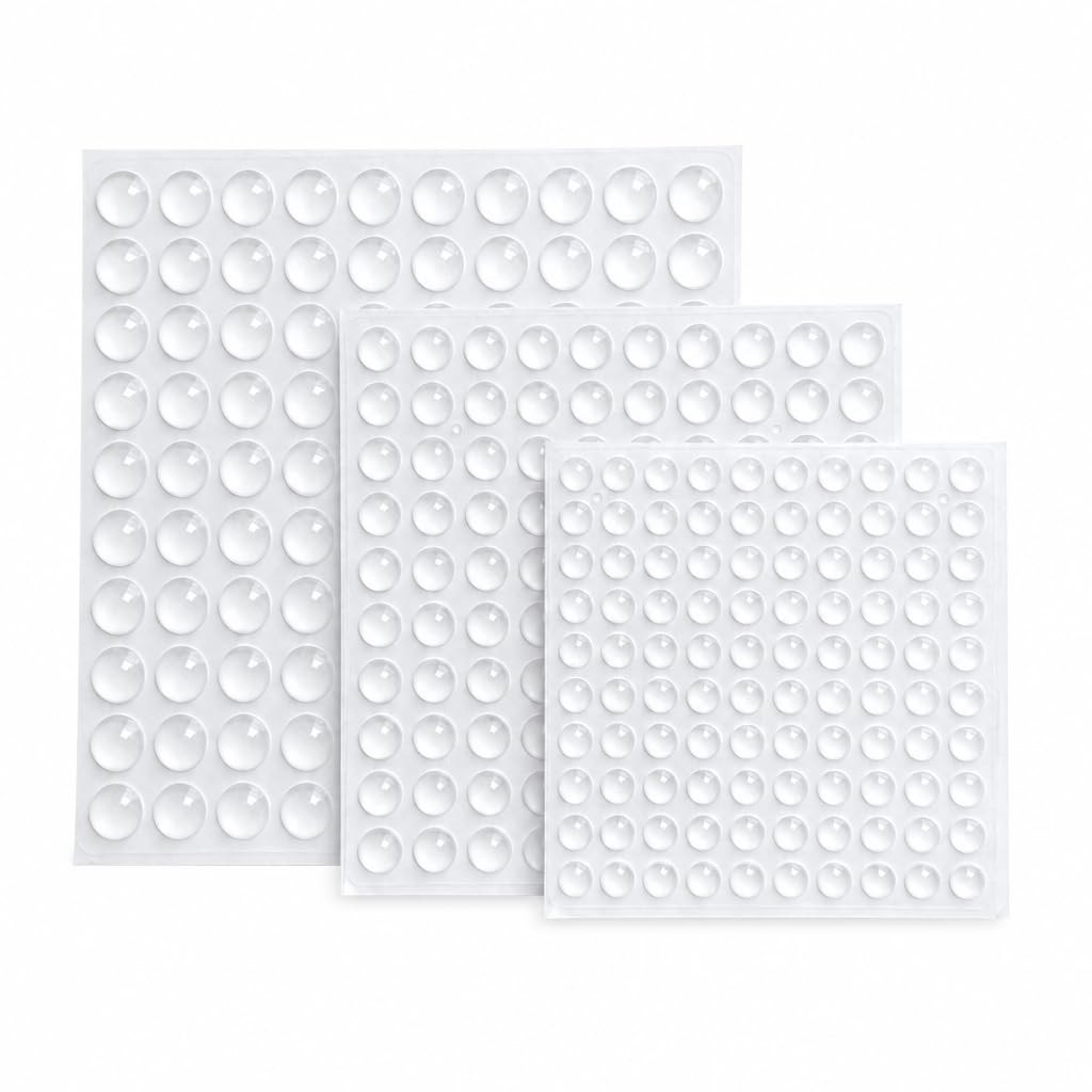 300 PCS Cabinet Door Bumpers Self Adhesive Silicone Dots for Cabinets Clear