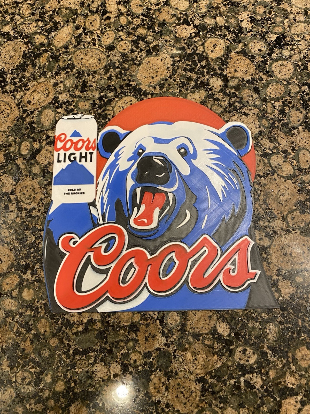 Coors Polar Bear unique Mancave Bar Beer sign Coors Polar Bear unique Mancave Bar Beer sign