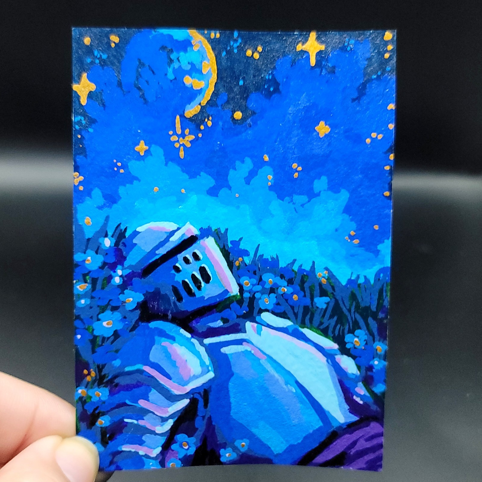 ACEO Print Moonlight Knight Fantasy Art venett_22